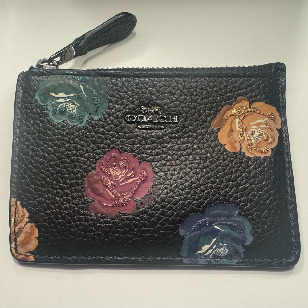 COACH Mini Skinny ID Case with Floral Print